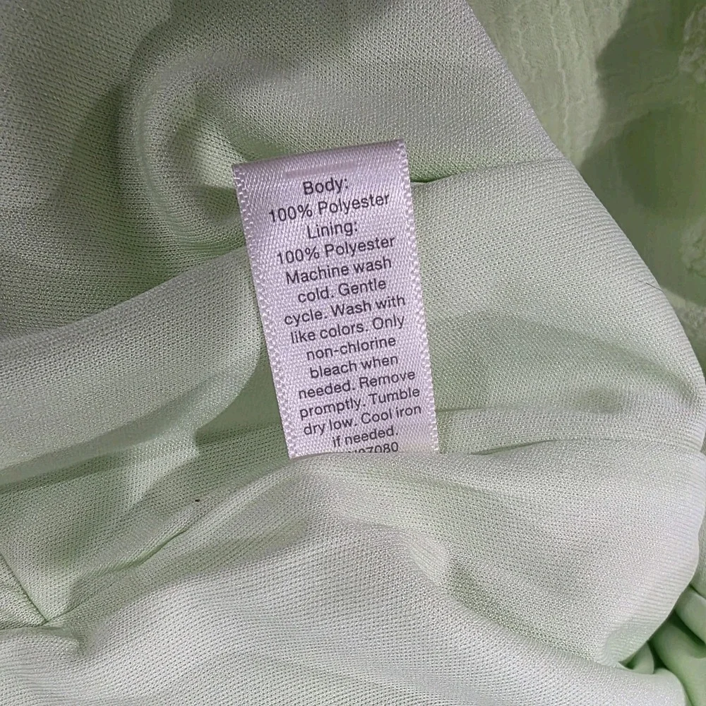 Womens Swiss Dot Tiered Midi Dress Size 26W Green Beach Summer Sleeveless